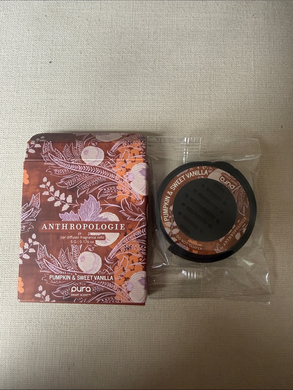 Anthropologie Pumpkin & Sweet Vanilla Car Diffuser Refill